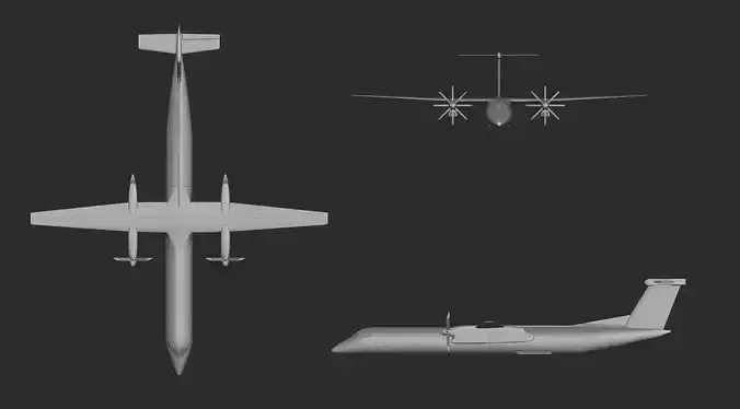 dash-8 q400  3D print model