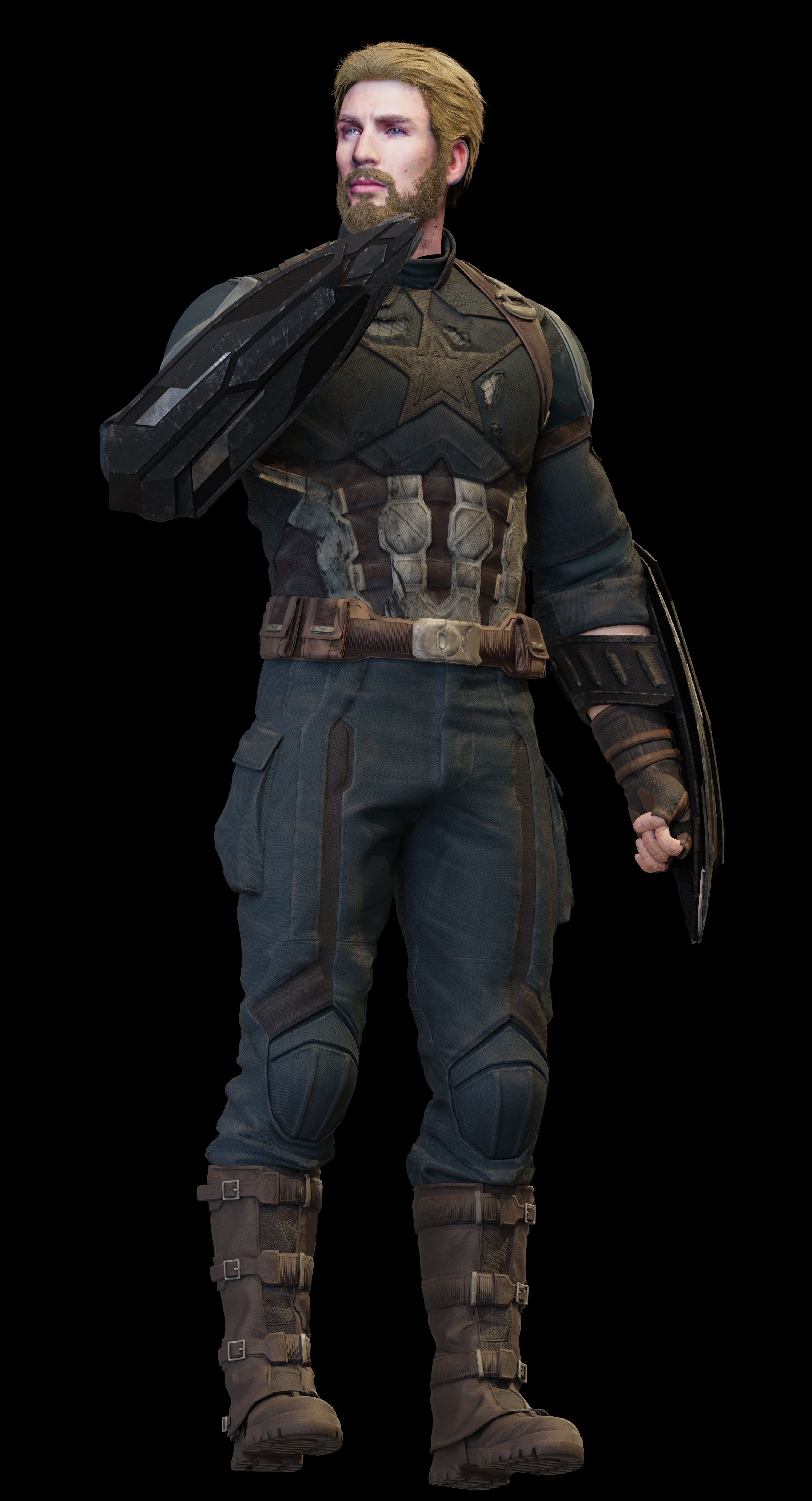 Captain America - Nomad -Steve Rogers from Avengers Infinity War 3D model_2