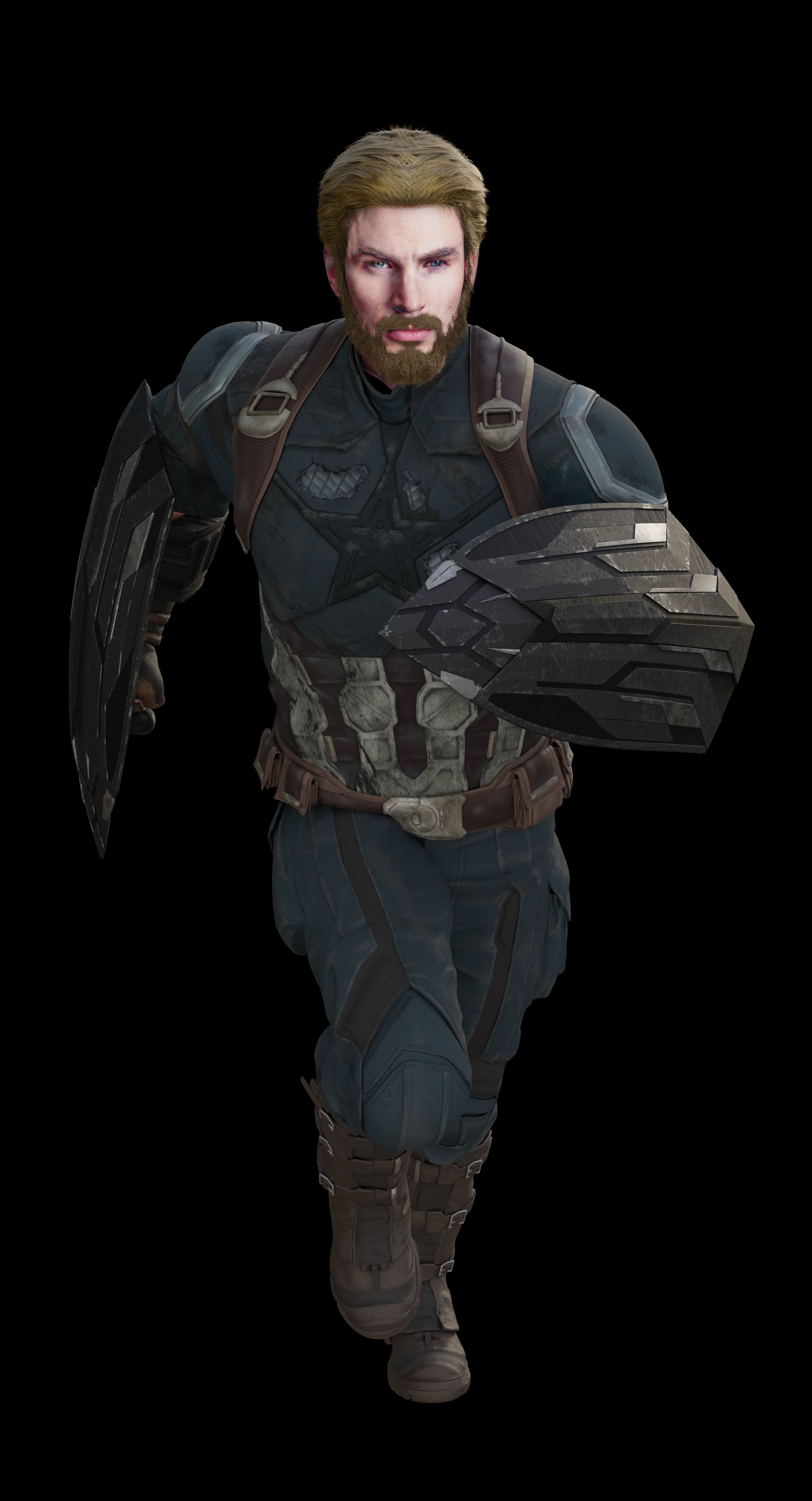Captain America - Nomad -Steve Rogers from Avengers Infinity War 3D model_3