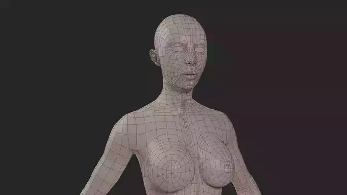 Female Base Mesh Low poly