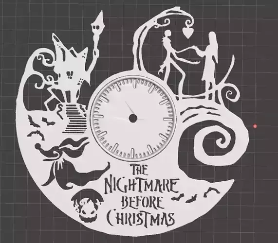 nightmare before christmas clock 3D print model