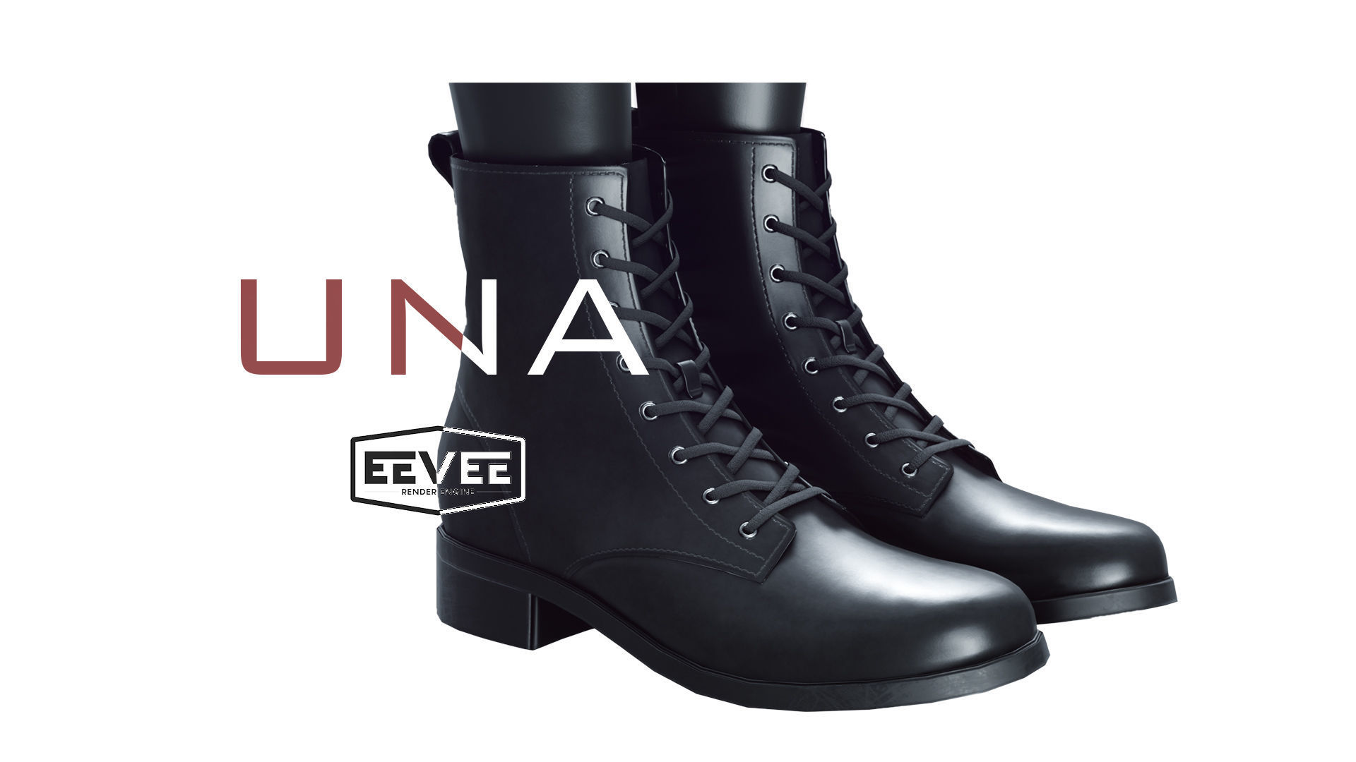 Una - Realistic Female Character Low-poly 3D model_6