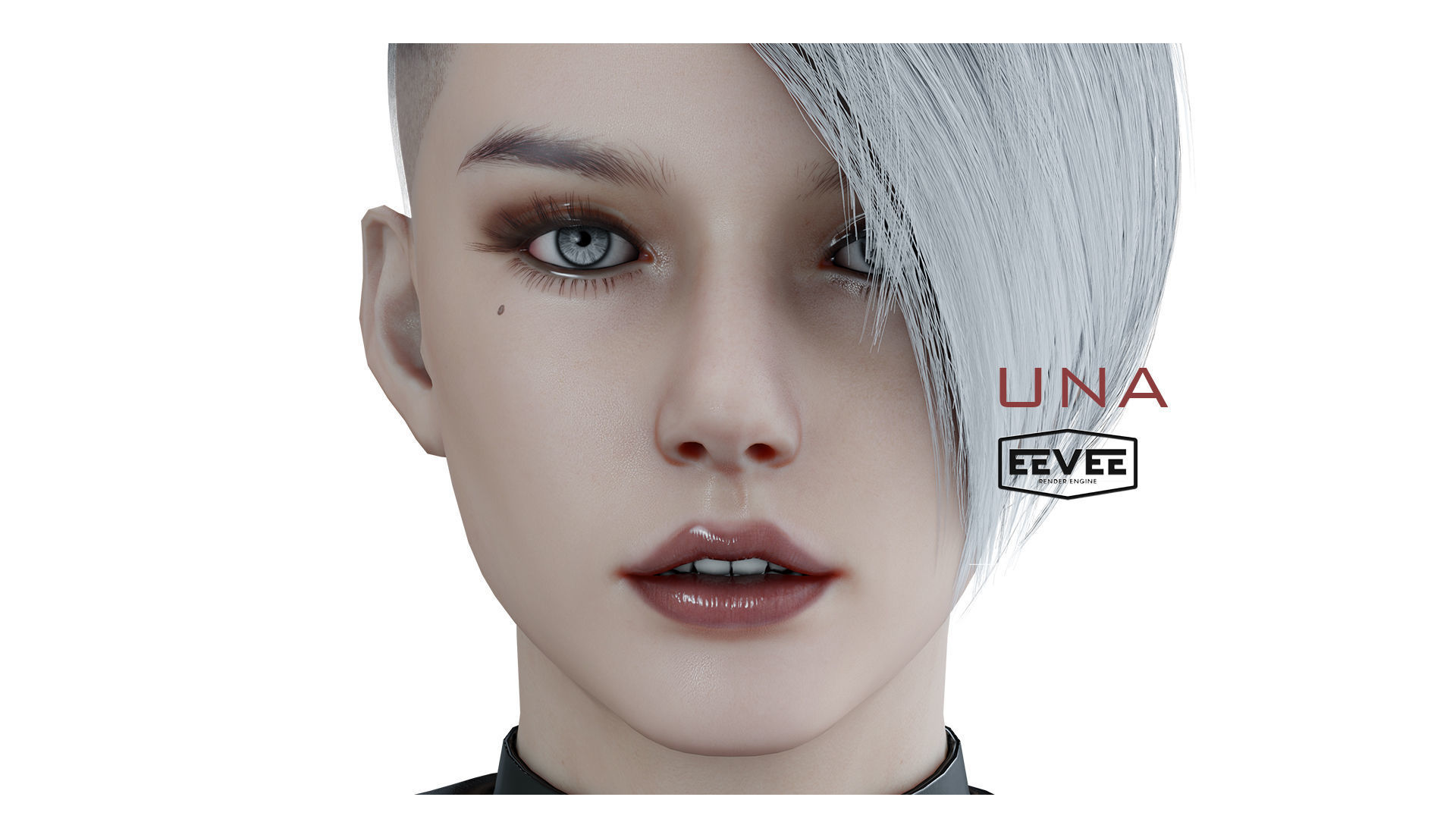 Una - Realistic Female Character Low-poly 3D model_1