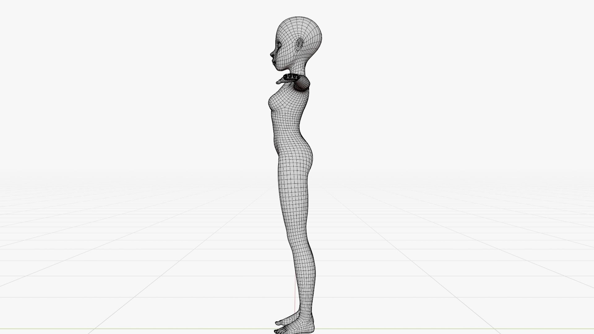 Tribal Girl - Rigged Character for Blender Low-poly 3D model_13