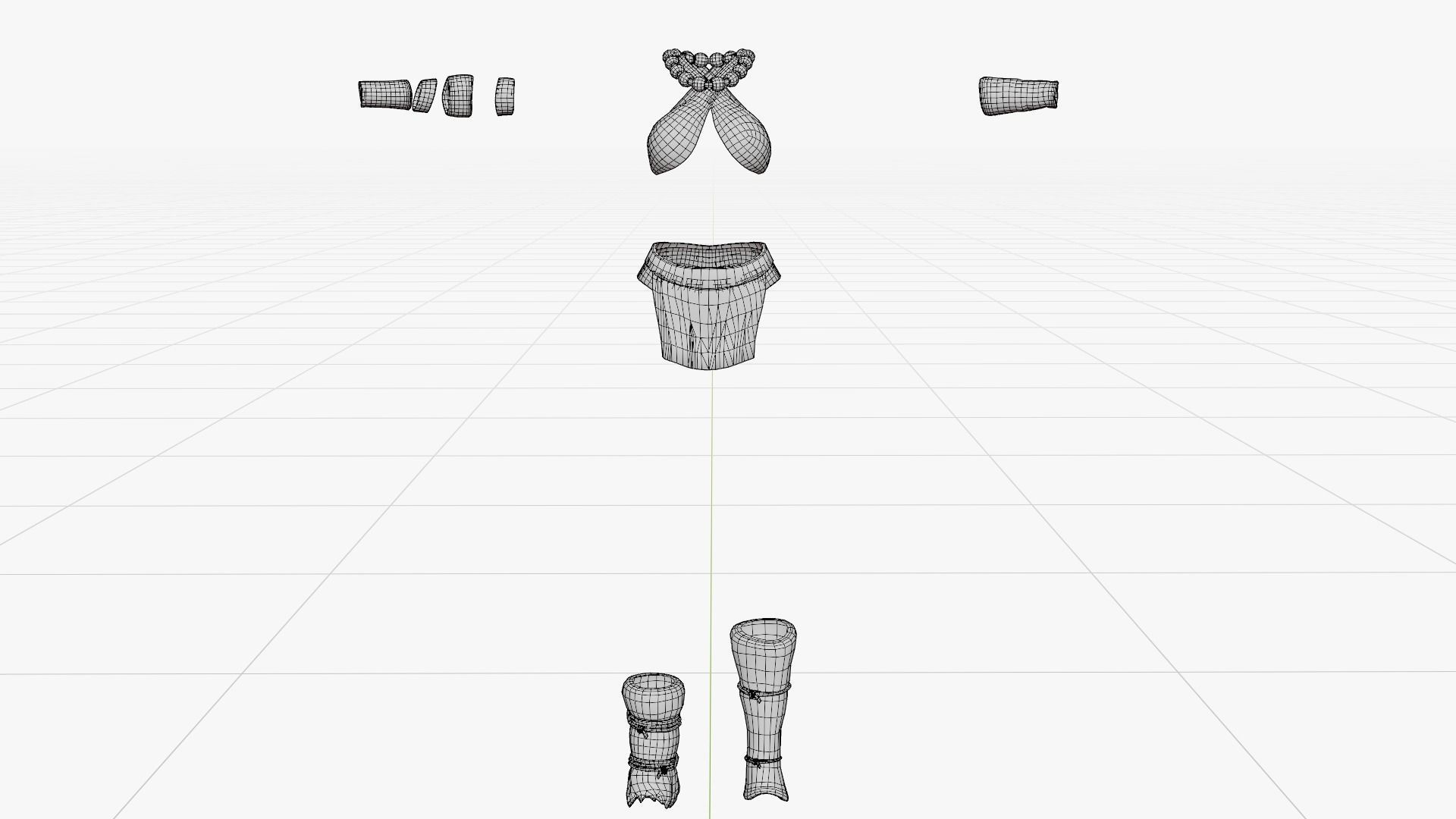 Tribal Girl - Rigged Character for Blender Low-poly 3D model_17