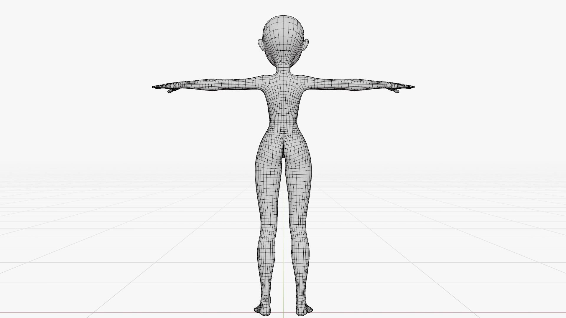 Tribal Girl - Rigged Character for Blender Low-poly 3D model_14