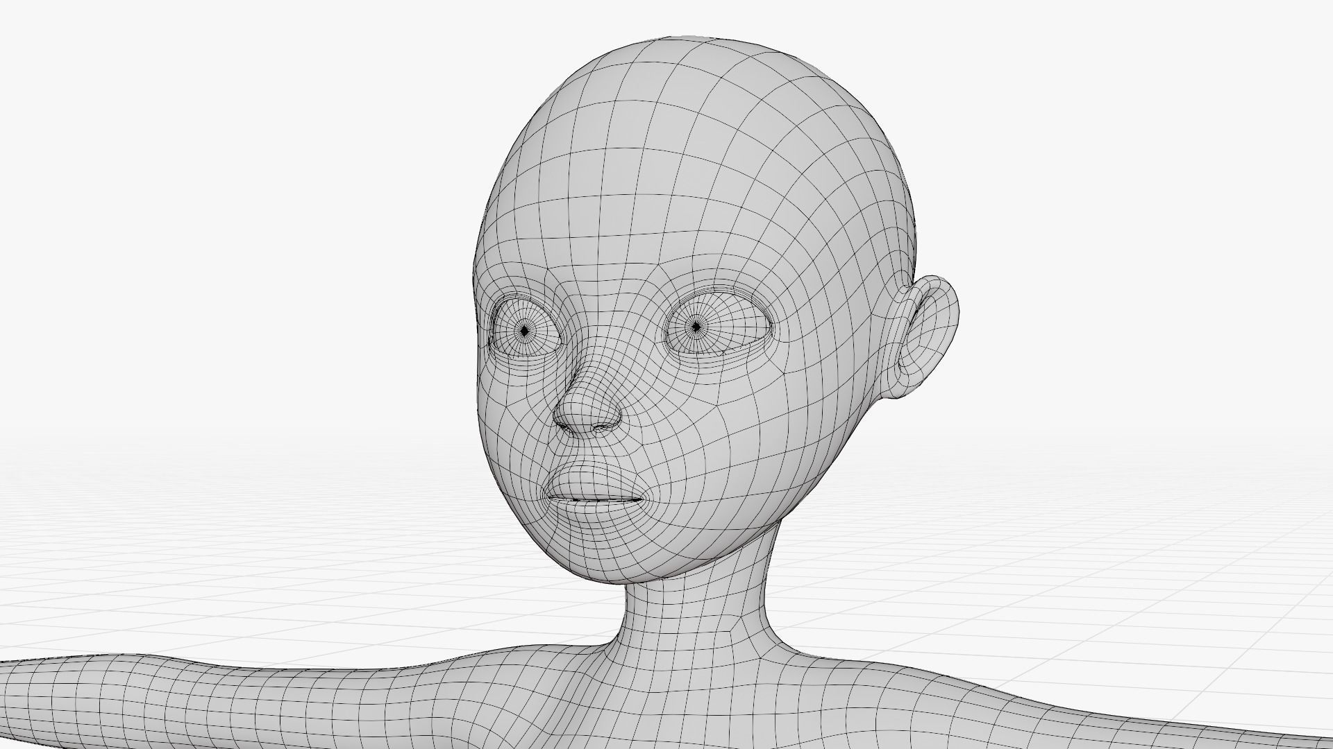 Tribal Girl - Rigged Character for Blender Low-poly 3D model_15