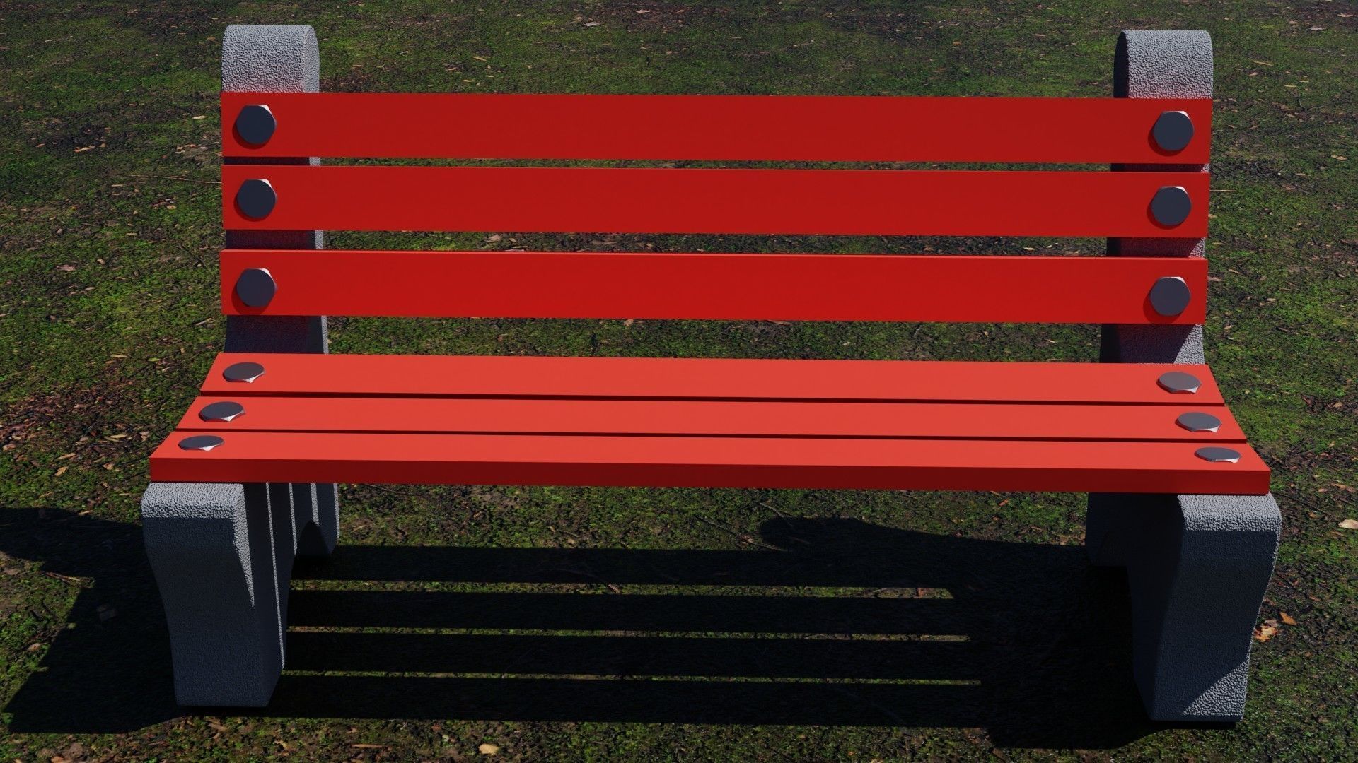 Park bench 3d model  3D model_5