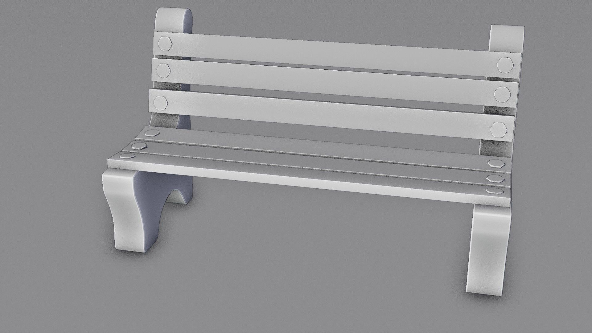 Park bench 3d model  3D model_6