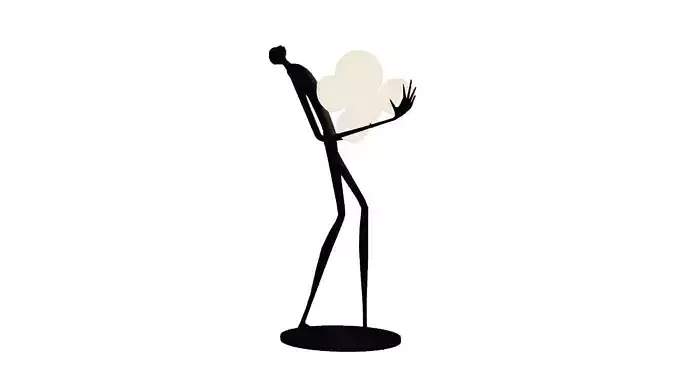 Human Sculpture Lamp 3D Model 3D model