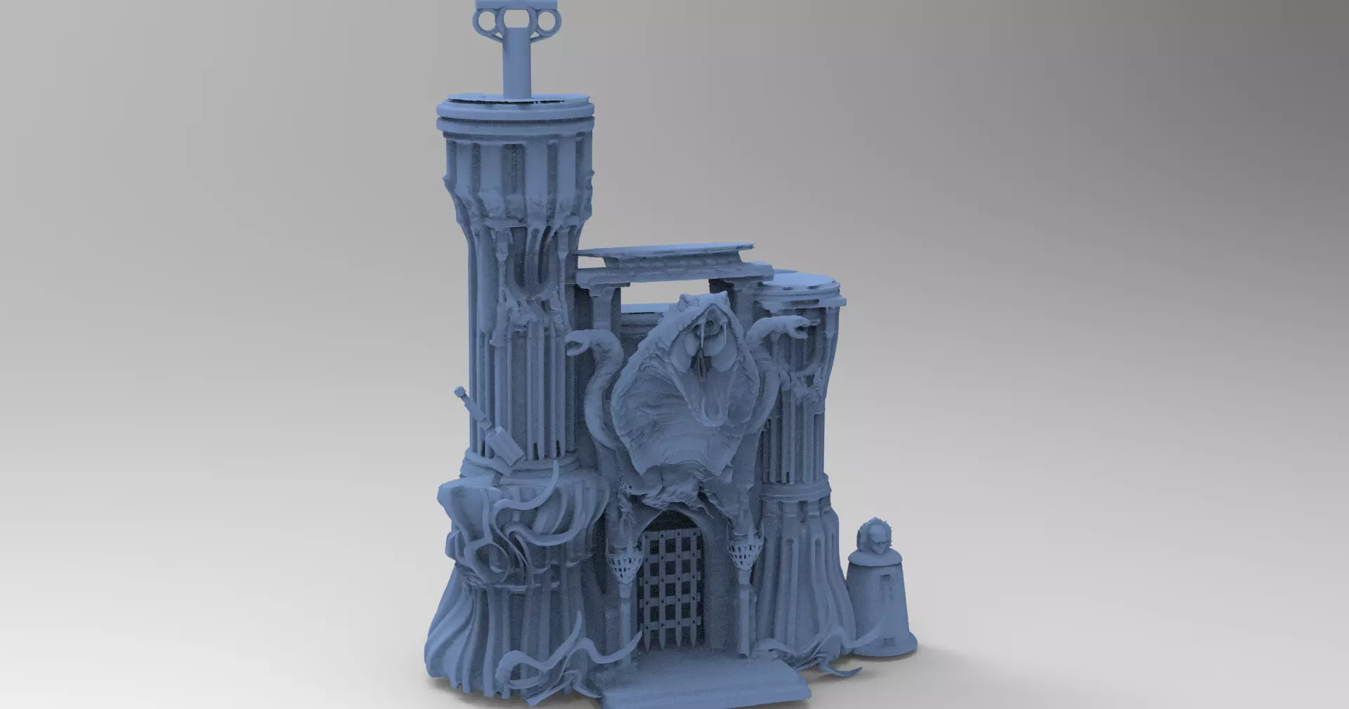 Lady Slithers castle inspired fortress 3D model_0