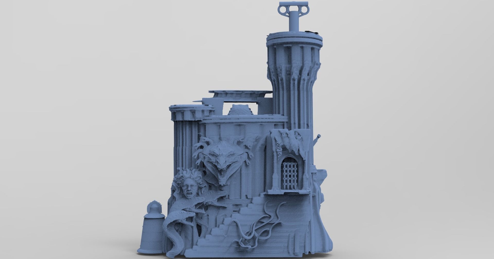 Lady Slithers castle inspired fortress 3D model_1