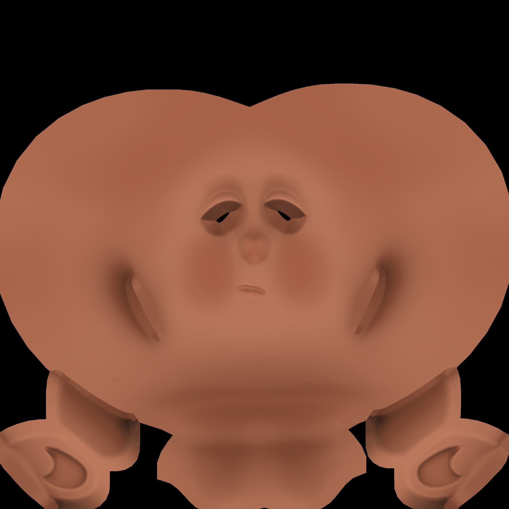 Indifferent Boy stylized Low-poly 3D model_3