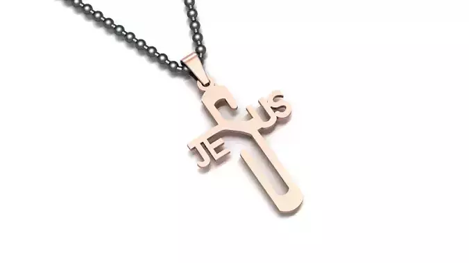 jesus name pendant  3D print model