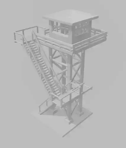 Wood Style Signaltower Watchtower by Outland Models 3D Printable