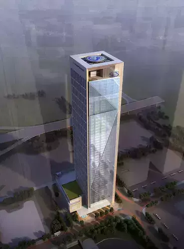 3Dmax fashion city commercial square building 453