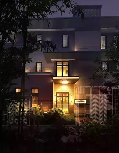 3D model of 2022 luxury fashion villa exterior 91