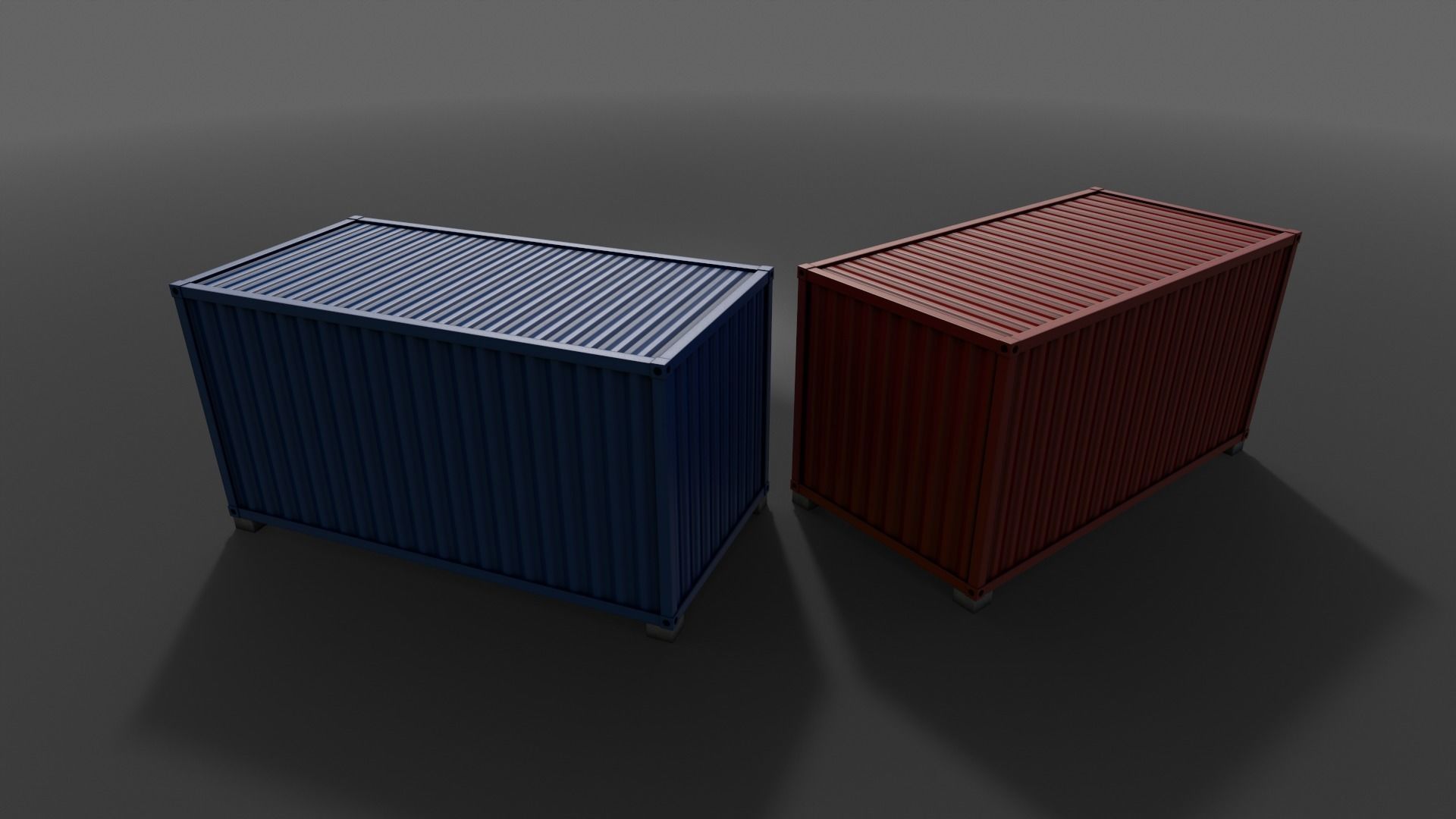 PBR Container House AA 20ft V3 Low-poly 3D model_20