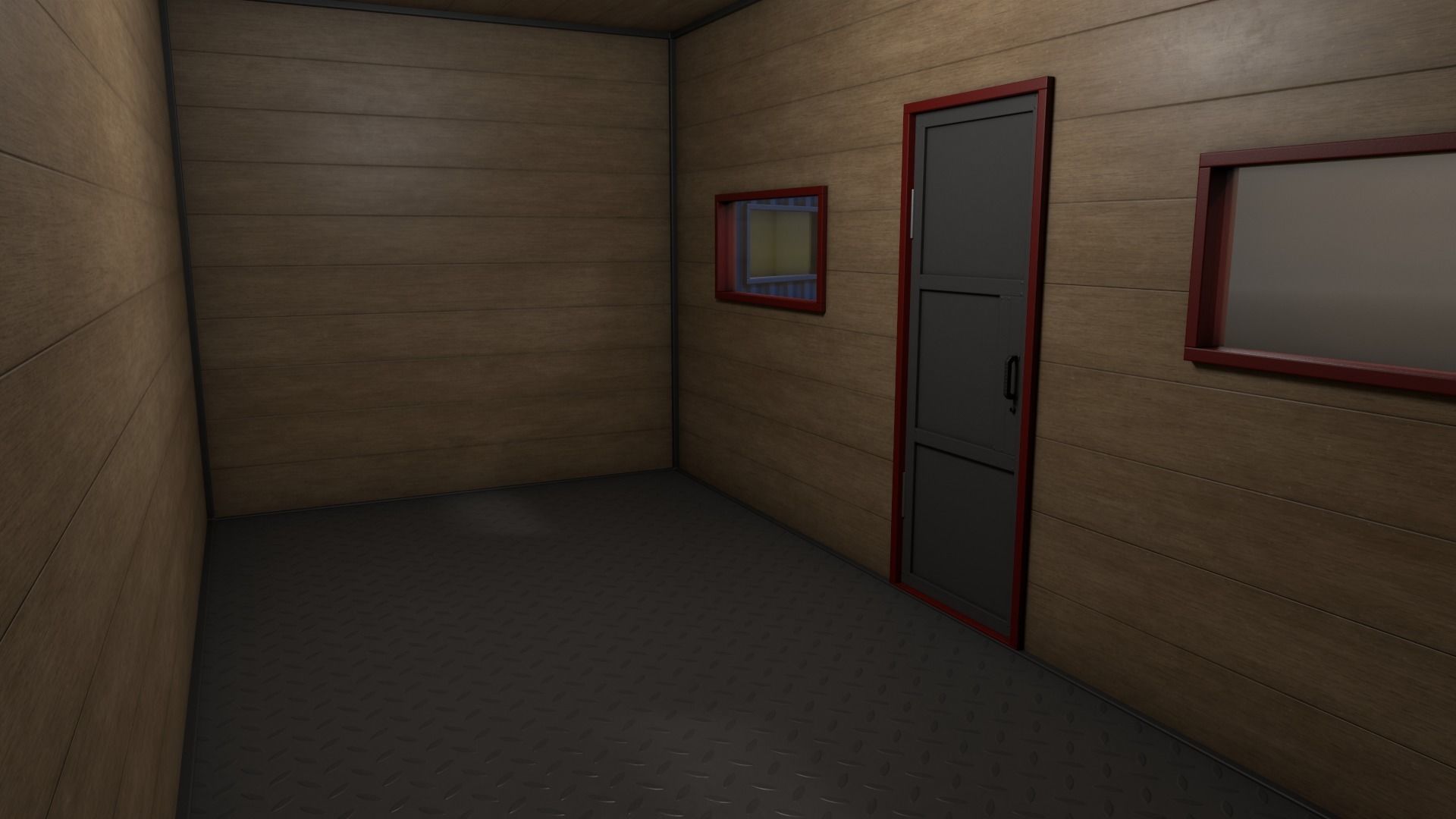 PBR Container House AA 20ft V3 Low-poly 3D model_16