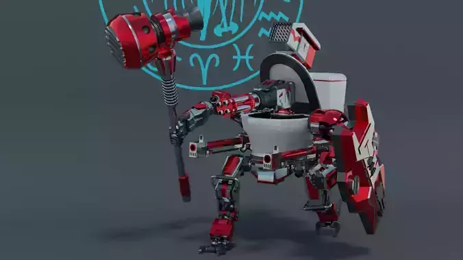 Mech Of Fun Low-poly 3D model