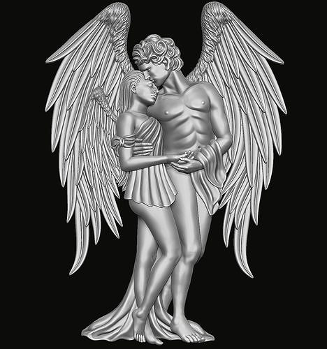 Angel relief 3D print model