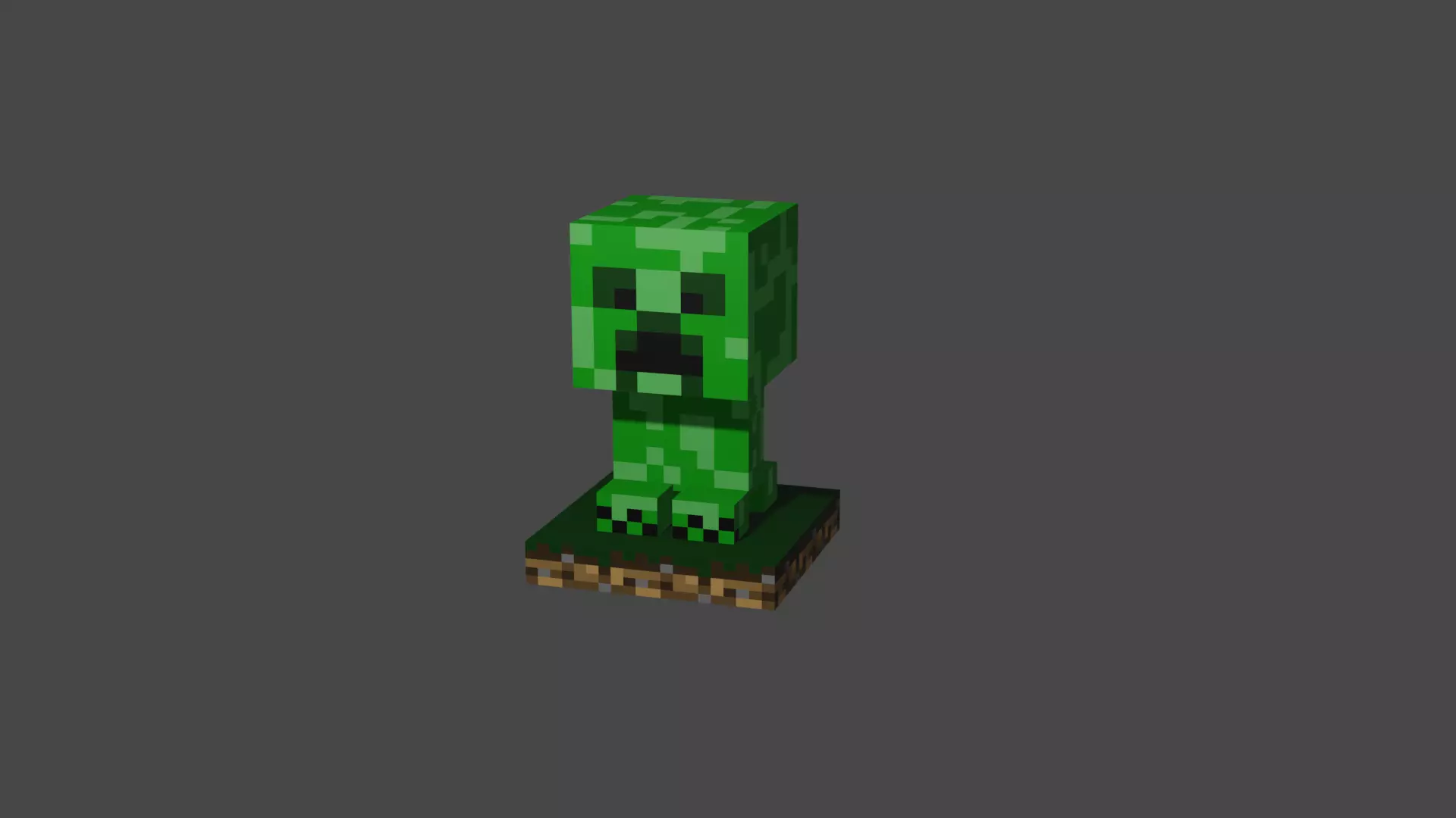 Minecraft Creeper Figurine Low-poly 3D model_0
