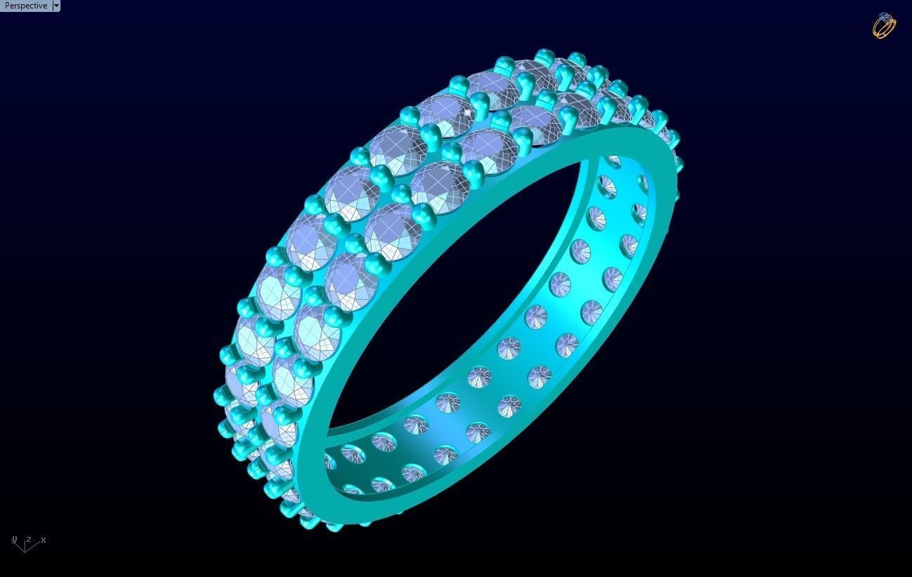 Diamond Ring - SN631 3D print model_9