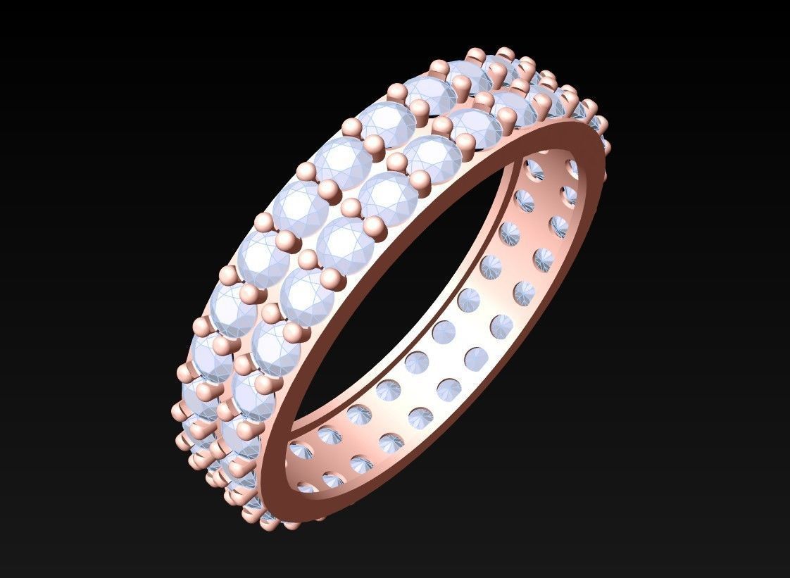 Diamond Ring - SN631 3D print model_1