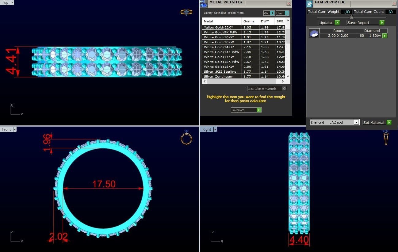 Diamond Ring - SN631 3D print model_8