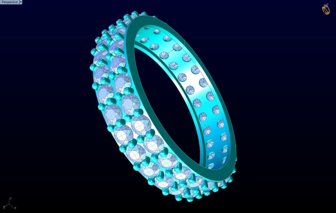 Diamond Ring - SN631 3D print model_7