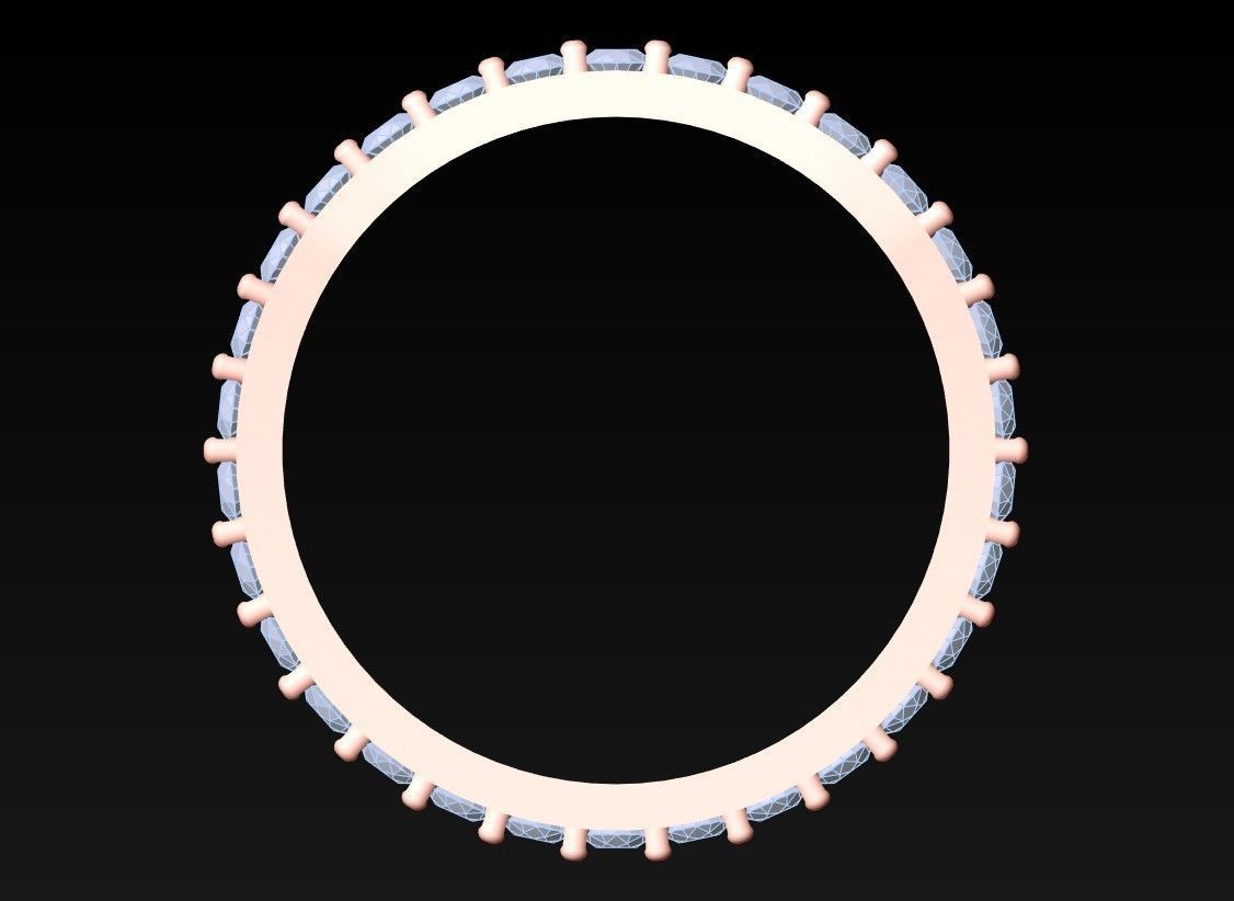 Diamond Ring - SN631 3D print model_6