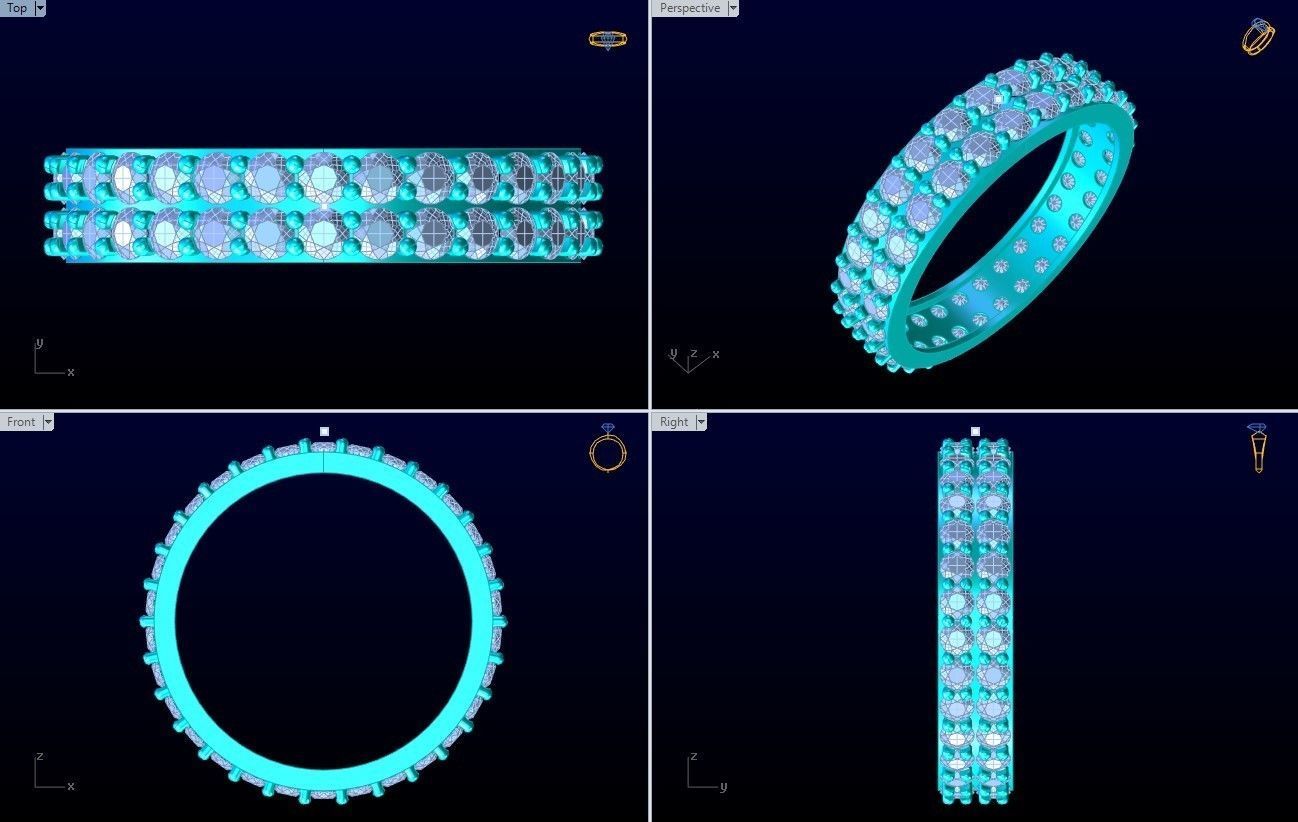Diamond Ring - SN631 3D print model_10
