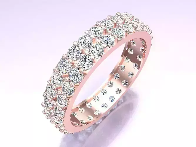 Diamond Ring - SN631 3D print model Diamond Ring - SN631 3D print model