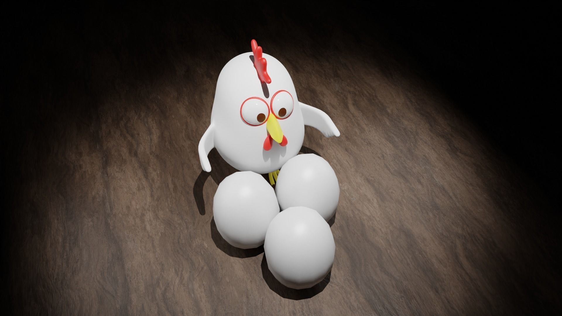 Cute chicken 3D model 3D model_1
