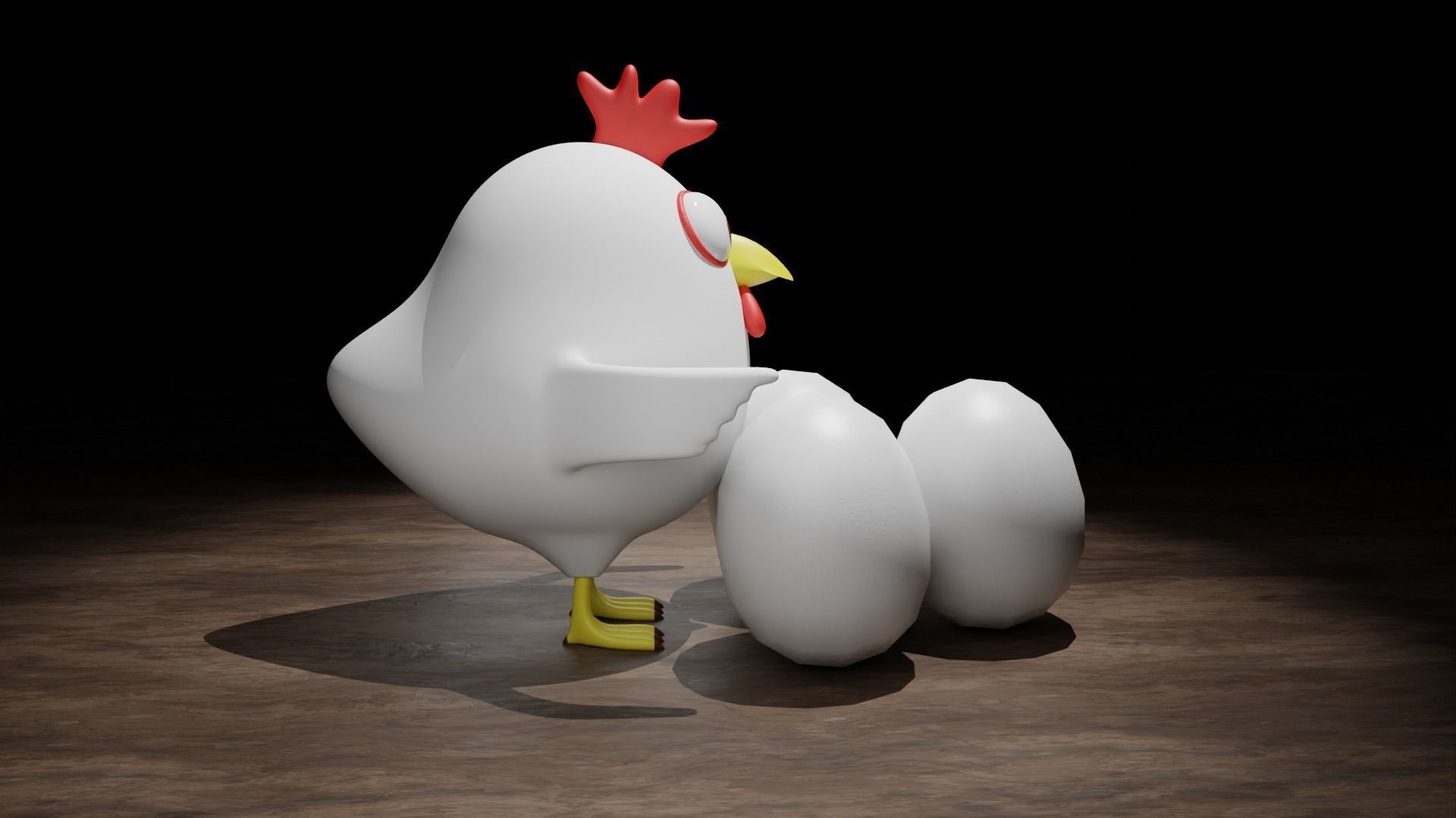 Cute chicken 3D model 3D model_3