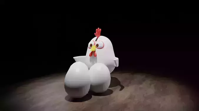 Cute chicken 3D model 3D model