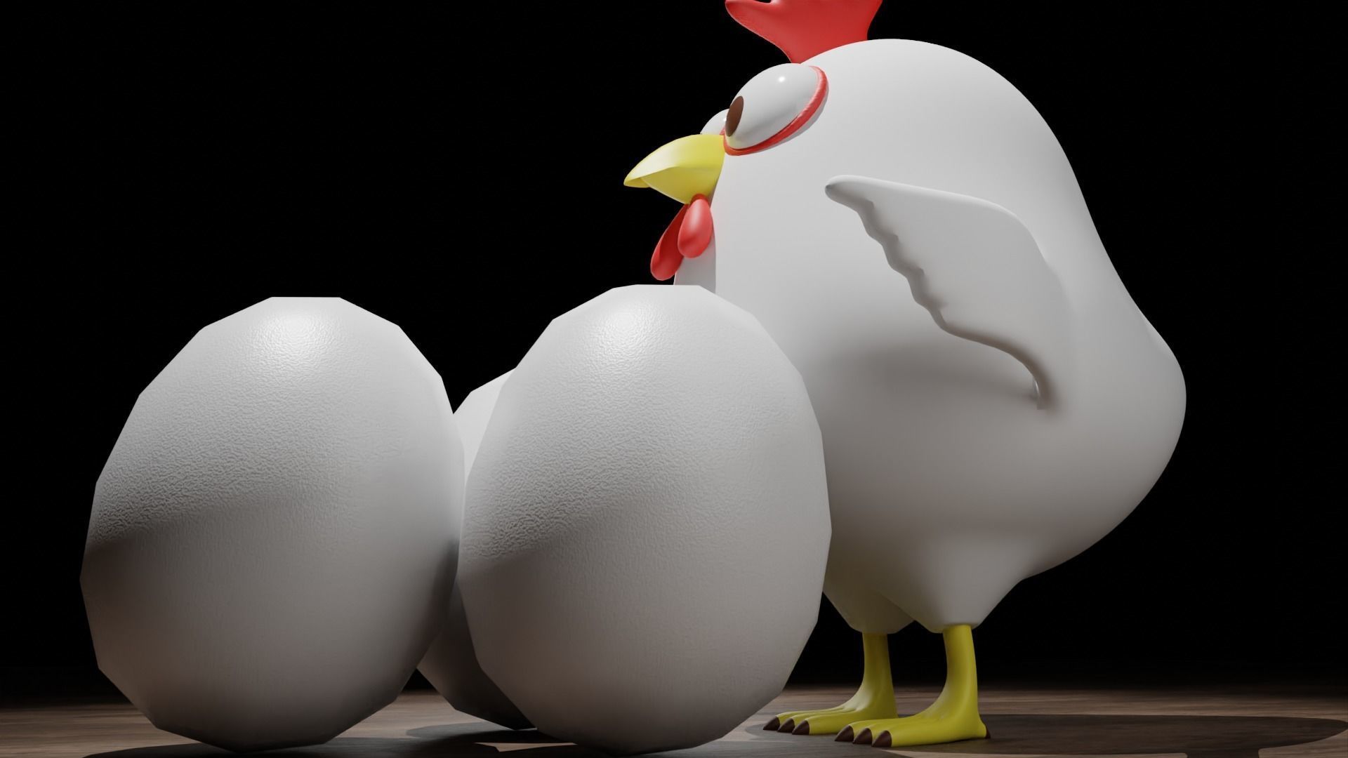 Cute chicken 3D model 3D model_5