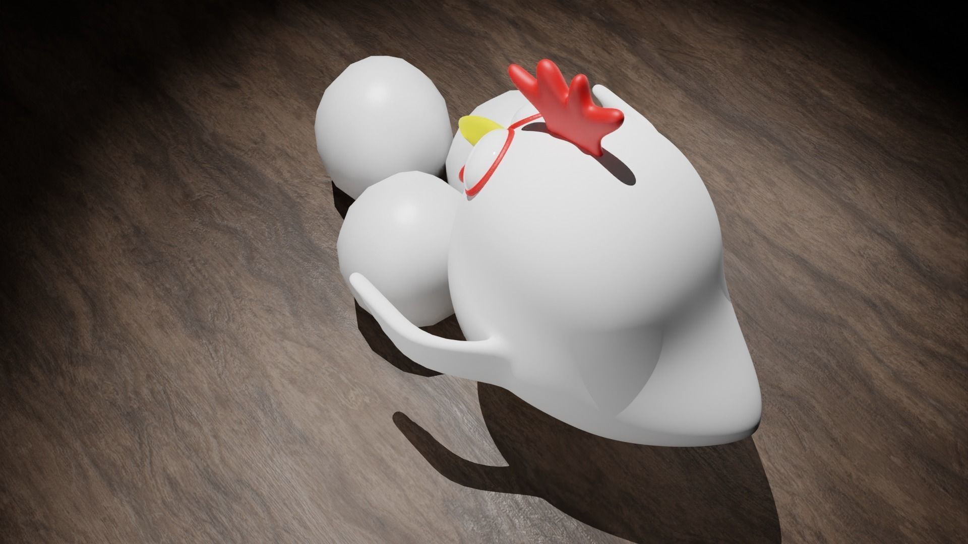 Cute chicken 3D model 3D model_4