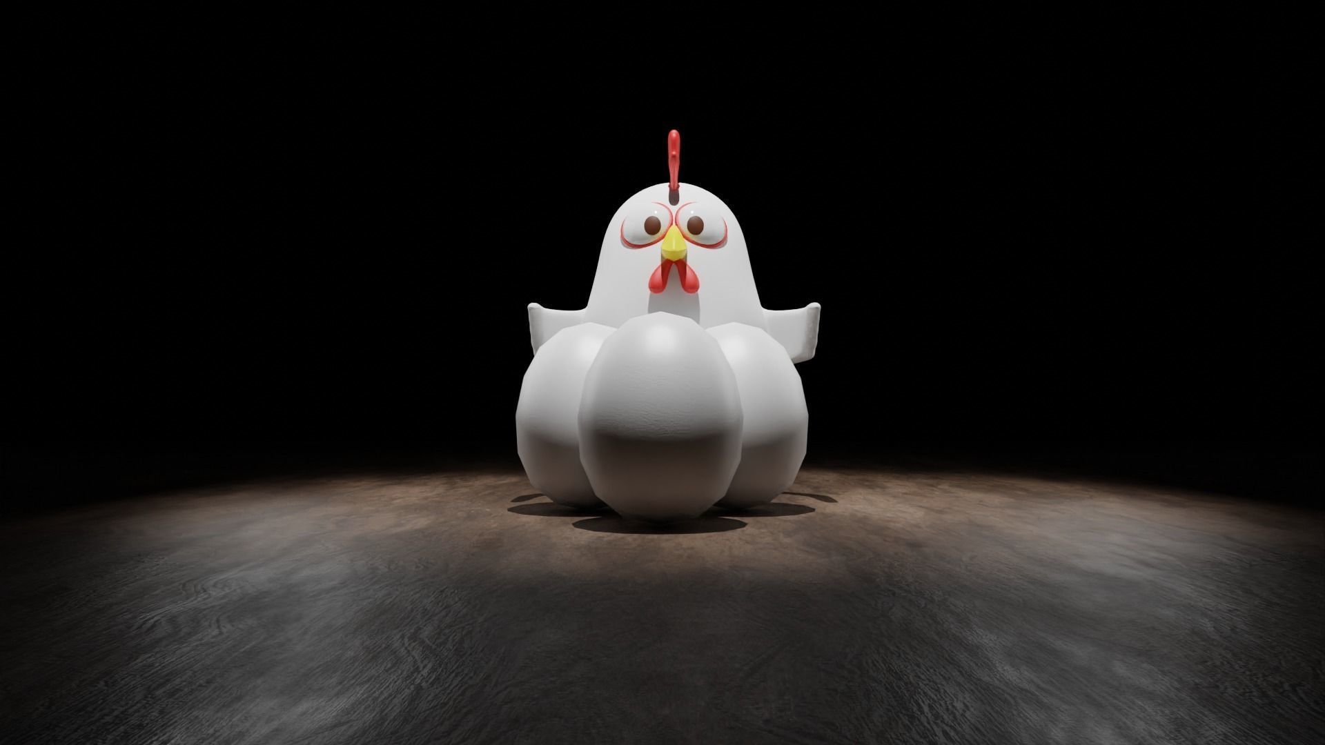 Cute chicken 3D model 3D model_2