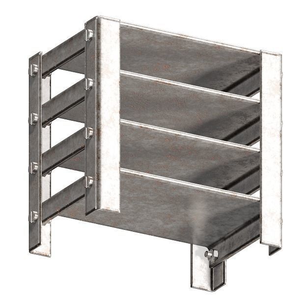 Rusty Steel Rack 3D model_5