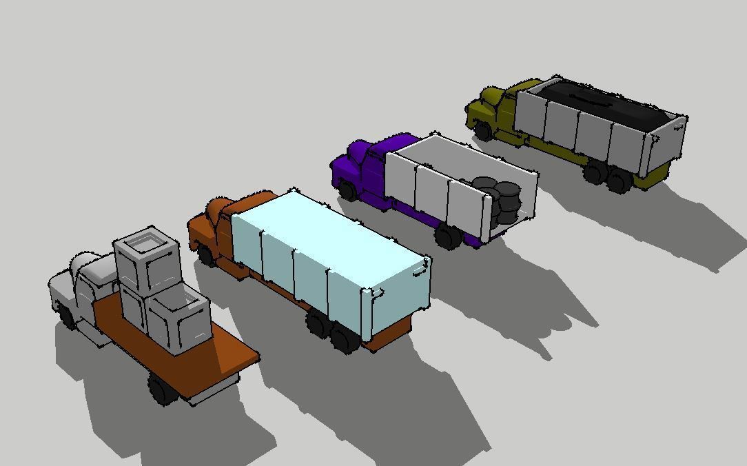 Cargo Trucks by Outland Models 3D Printable 3D print model_3