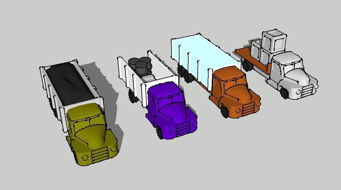 Cargo Trucks by Outland Models 3D Printable 3D print model_1