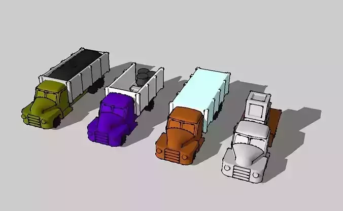 Cargo Trucks by Outland Models 3D Printable