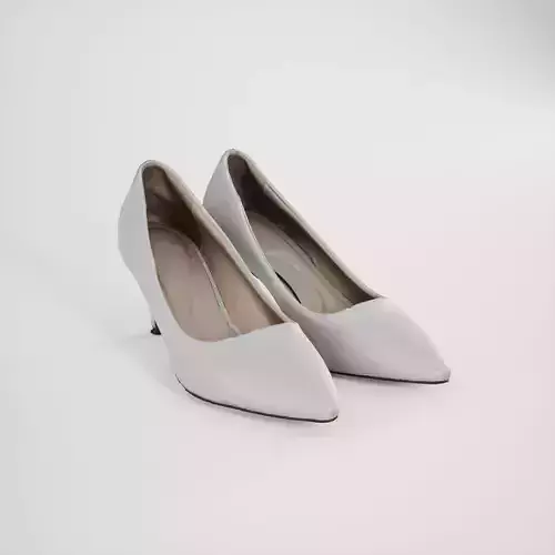 Woman Shoes White High Heels