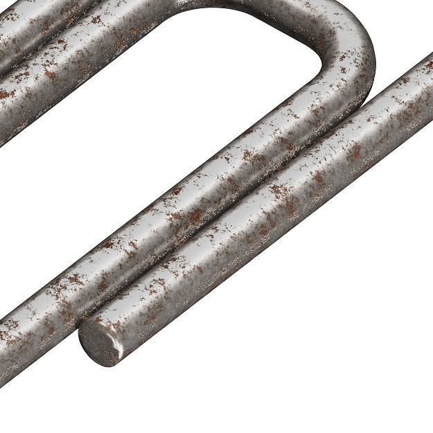 Rusty Paper Clip 3D model_2