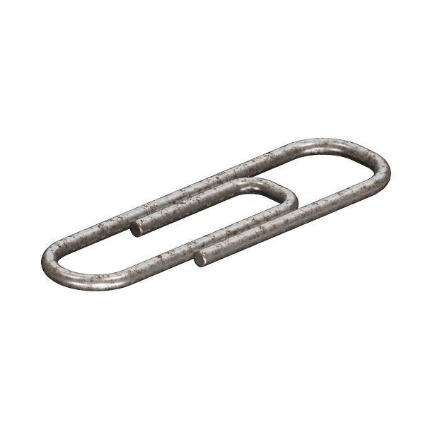 Rusty Paper Clip 3D model_1