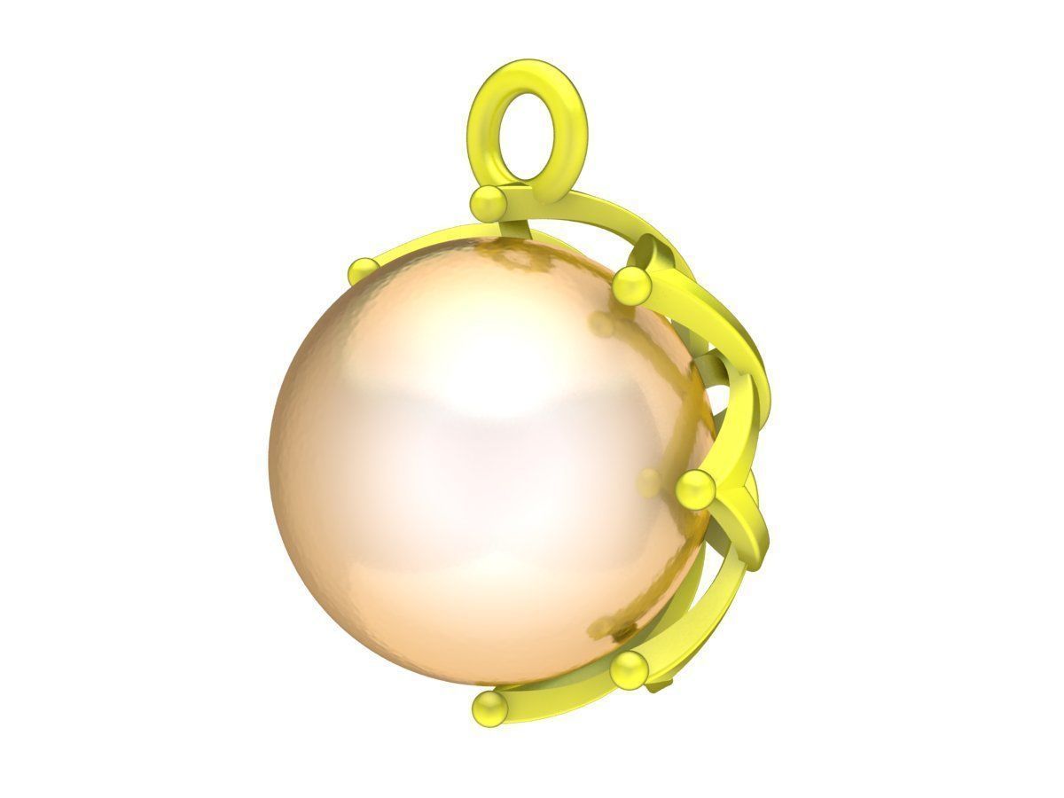 6647 Pearl Women Pendant 3D print model_1