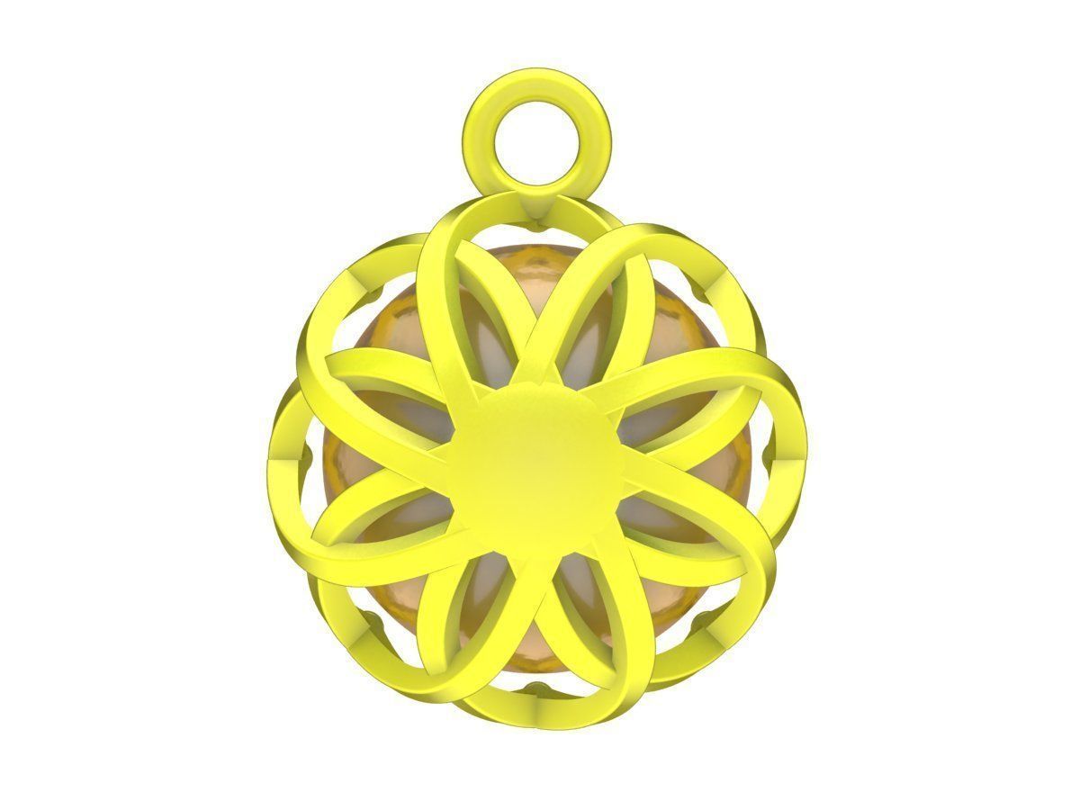 6647 Pearl Women Pendant 3D print model_4