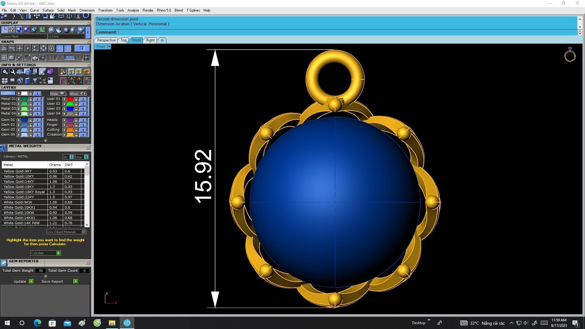 6647 Pearl Women Pendant 3D print model_7