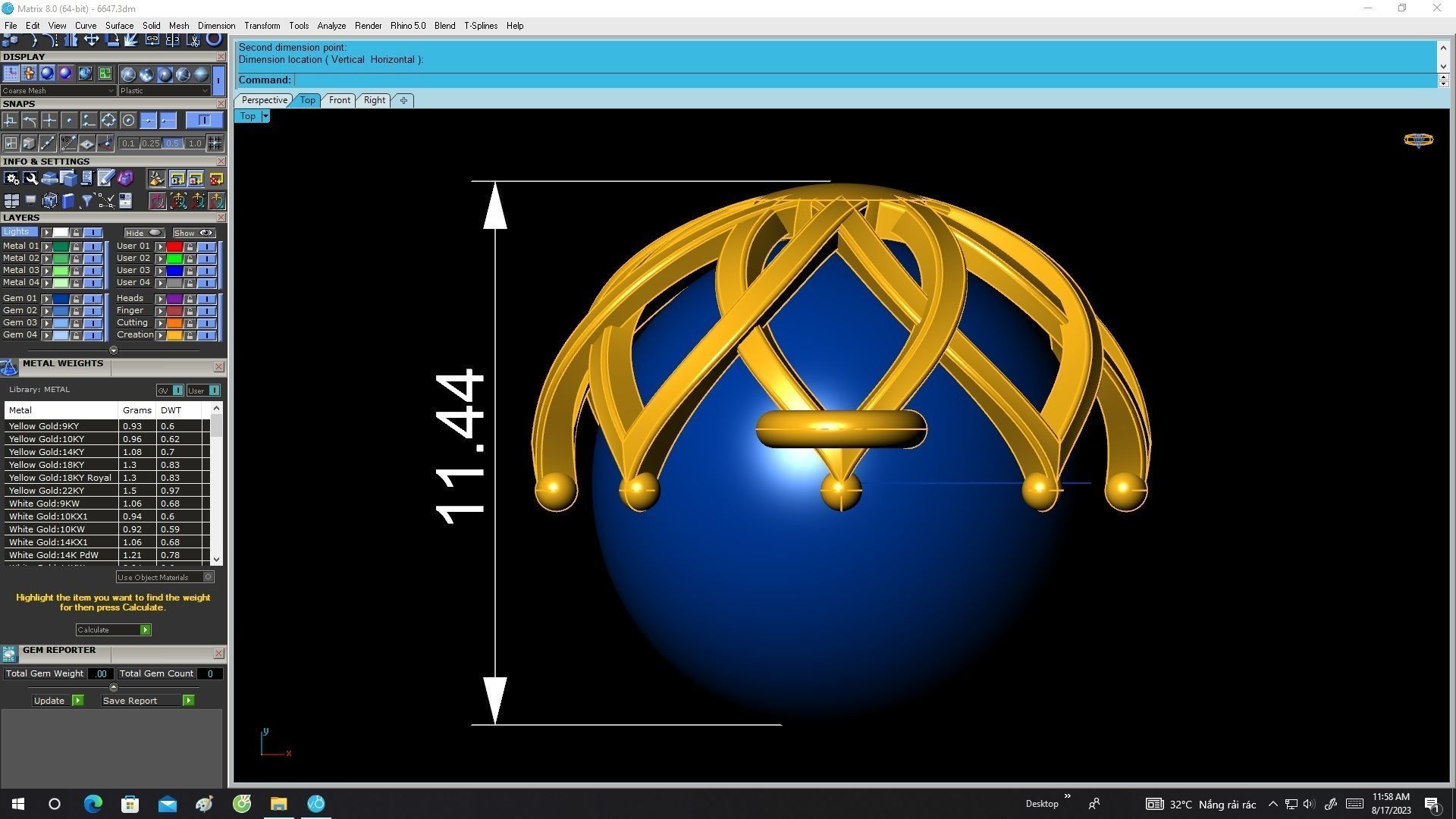 6647 Pearl Women Pendant 3D print model_6